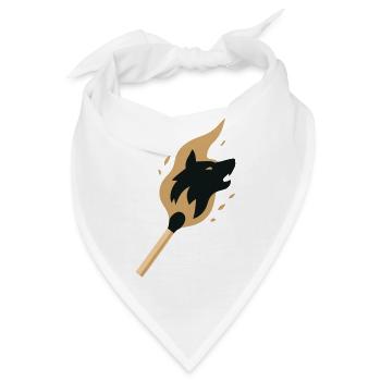 Lone Wolf Flaming Alpha Style Match - Bandana - Weiß - Vorne