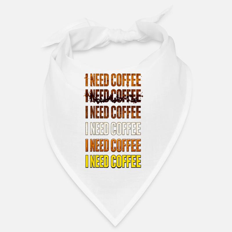 I Need Coffee – Color Gradient Text Bandana