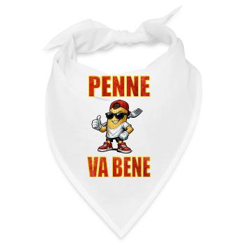 Nudeln, Penne  - Bandana - Weiß - Vorne