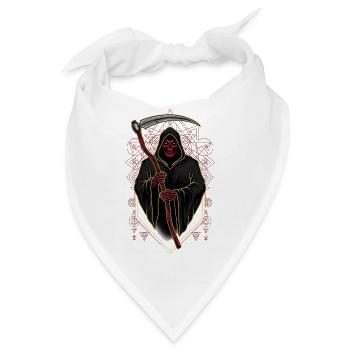 Teufel Dämon Maske Tod Fantasy Satan Halloween - Bandana - Weiß - Vorne