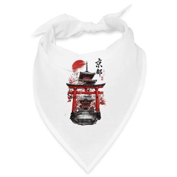 Japan Kyoto Tempel Tori - Bandana - Weiß - Vorne