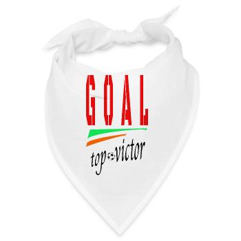 Goal Design Fußballtor Kunst - Bandana - Weiß - Vorne