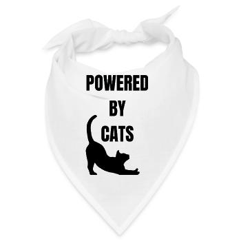Powered by Cats - Bandana - Weiß - Vorne