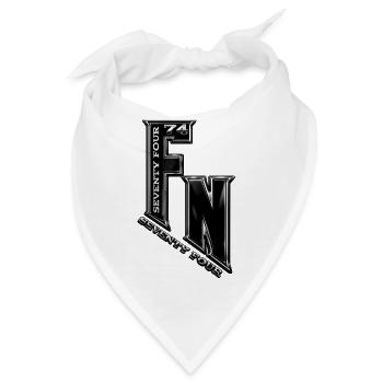 Metallisches Monogramm FN74 - Bandana - Weiß - Vorne