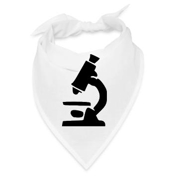 Mikroskop schwarz Wissenschaft Symbol Geschenk - Bandana - Weiß - Vorne