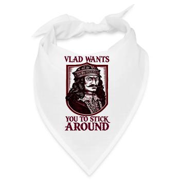Vlad Wants You to Stick Around - Bandana - Weiß - Vorne