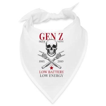 Gen Z – Digital Native - Bandana - Weiß - Vorne