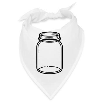 Mason Jar - Bandana - Weiß - Vorne