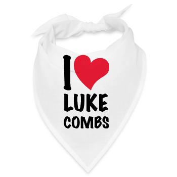 Ich liebe Luke Combs - Bandana - Weiß - Vorne