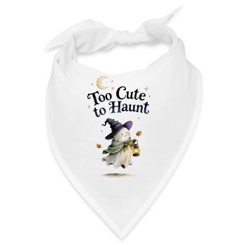 Too Cute to Haunt - niedlicher Halloween Geist - Bandana - Weiß - Vorne