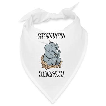 Elephant in the Room – Witzige buchstäbliche Idiom-Zeichentrickserie - Bandana - Weiß - Vorne