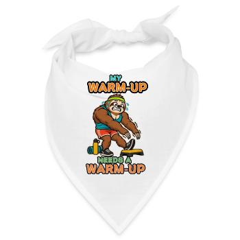 Mein Aufwärmen braucht ein Aufwärm-Faultierstudio - Bandana - Weiß - Vorne