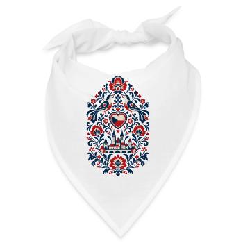 Tschechien | Prag & böhmische Volkskunst - Bandana - Weiß - Vorne