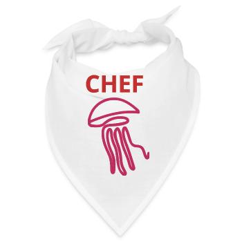 Koch Tintenfisch, die Kochqualle - Bandana - Weiß - Vorne