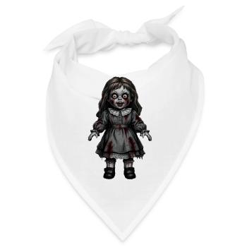 Gruselige Horror Puppe Halloween Geschenk  - Bandana - Weiß - Vorne