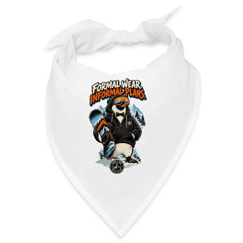 RobVibe Wild Club – Penguin informelle Pläne - Bandana - Weiß - Vorne