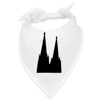 Der Kölner Dom in Köln - Bandana - Weiß - Vorne