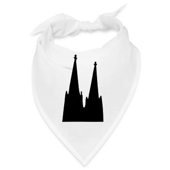 Der Kölner Dom zu Köln - Bandana - Weiß - Vorne