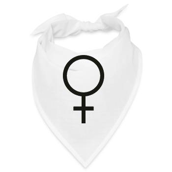 Frau - Frauen - Weiblich - Shirt - Bandana - Weiß - Vorne
