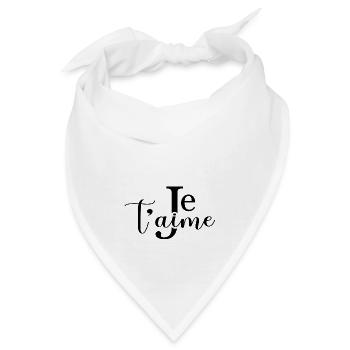 Ich liebe dich - Schwarz - Bandana - Weiß - Vorne