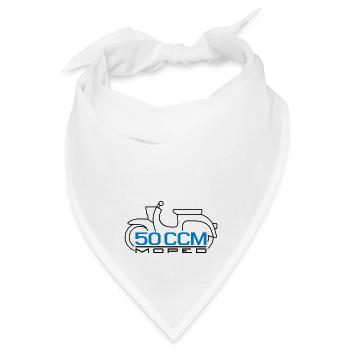 Moped Schwalbe 50 ccm Emblem v.2 - Bandana - Weiß - Vorne