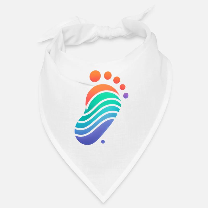 Conception colorée de l’empreinte de la chaussure 10k Bandana