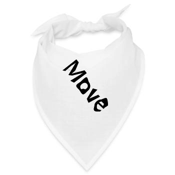 "Move" - Schriftzug - Bandana - Weiß - Vorne
