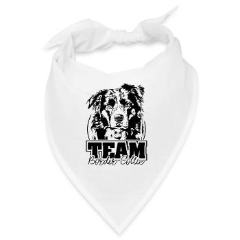 TEAM BORDER COLLIE Hütehund Agility Hundesport - Bandana - Weiß - Vorne
