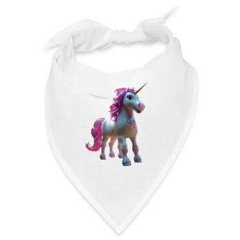Pastell-Einhornblüte - Bandana - Weiß - Vorne