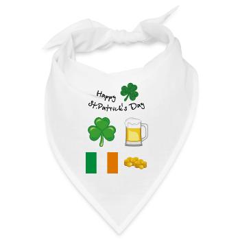 Einen schönen St. Patrick Tag. Festliches Design - Bandana - Weiß - Vorne