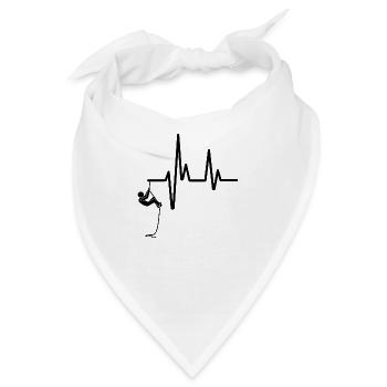 Kletterer beim abseilen mit Herzschlag - Bandana - Weiß - Vorne