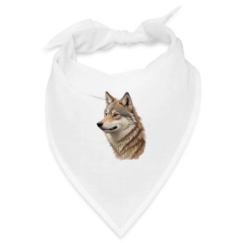 Wolf - Bandana - Weiß - Vorne