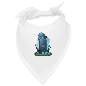 Halloween Grabstein - Bandana - Weiß - Vorne
