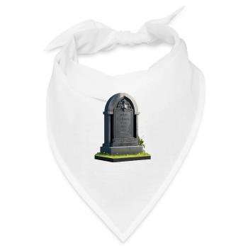 Halloween Grabstein - Bandana - Weiß - Vorne