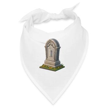 Halloween Grabstein - Bandana - Weiß - Vorne