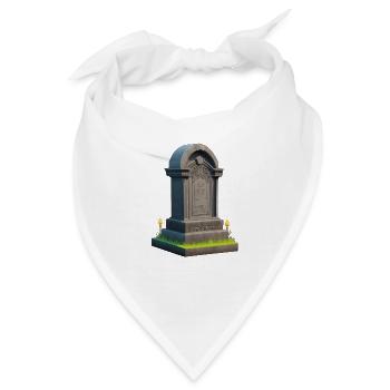 Halloween Grabstein - Bandana - Weiß - Vorne