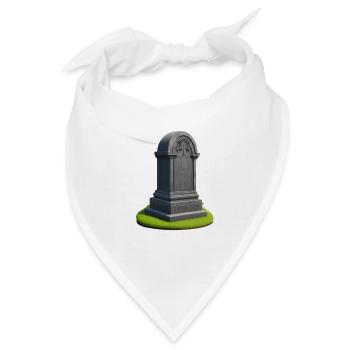 Halloween Grabstein - Bandana - Weiß - Vorne