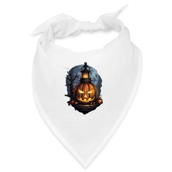 Halloween Kürbislaterne 3 - Bandana - Weiß - Vorne