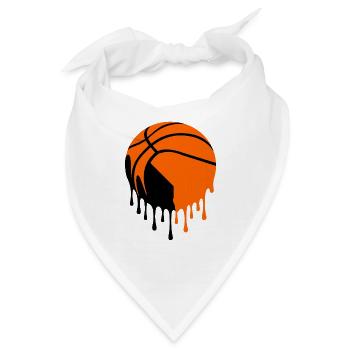Tropfende Basketball-Straßenkunst - Bandana - Weiß - Vorne