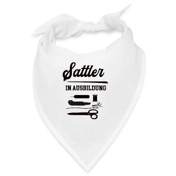 Sattler in Ausbildung Sattlerausbildung Lehrling - Bandana - Weiß - Vorne