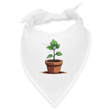 Süße Topfpflanze - Bandana - Weiß - Vorne