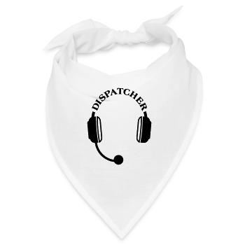 Dispatcher Headset Kopfhörer Mikro micro Emblem - Bandana - Weiß - Vorne