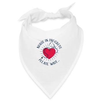 Krankenschwester Ausbildung Pflegerin - Bandana - Weiß - Vorne