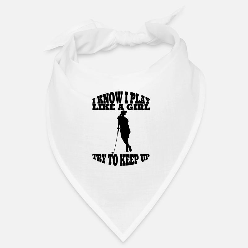 Golfspielerin Golf Mädchen Golfschläger Golfball Bandana