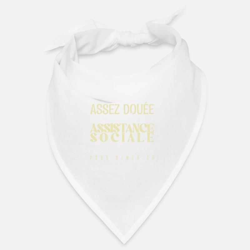 Cadeau Assistante Sociale. Parfaite Assistante. - Bandana - blanc