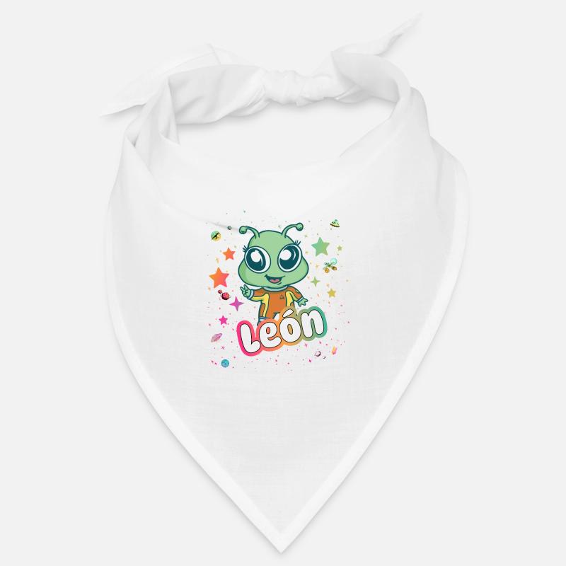 LEÓN - Beau nom de garçon avec extraterrestre mignon Bandana
