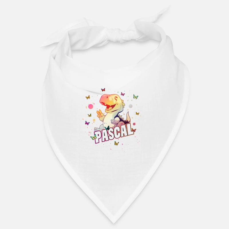 PASCAL - Schöner Junge Name mit süßem DINO T-REX Bandana