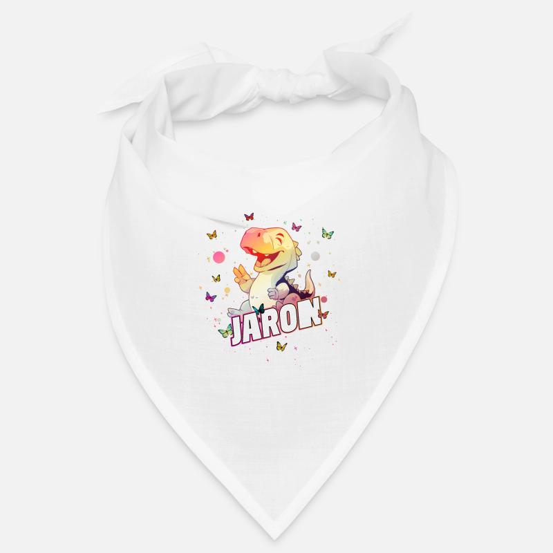 JARON - Schöner Junge Name mit süßem DINO T-REX Bandana