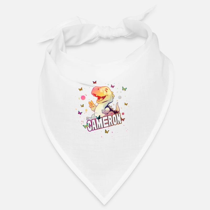 CAMERON - Beau prénom GARÇON avec mignon DINO Bandana