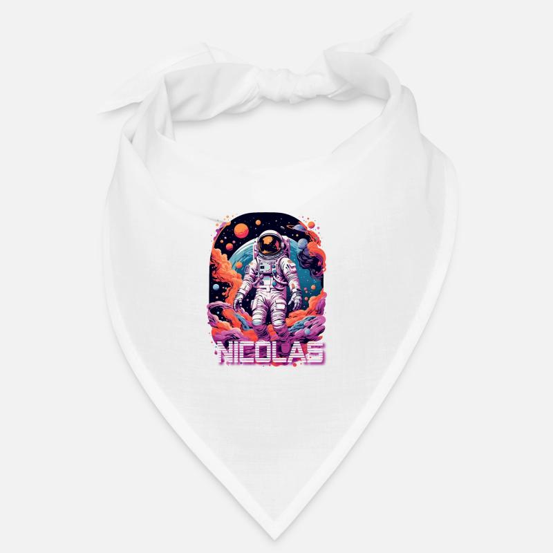 NICOLAS - Beau prénom de garçon avec astronaute cool Bandana